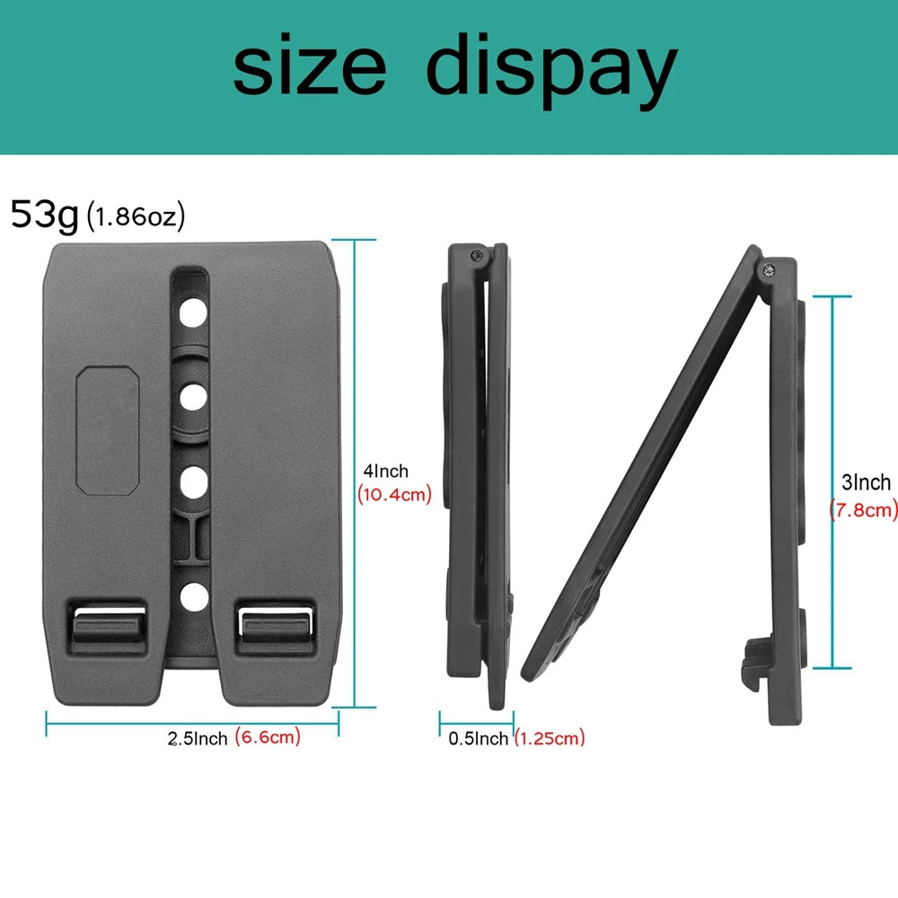 Gun&Flower MOLLE Adapter, Polymer Modular Attachment for Gun Holsters/Magazine Pouches. Fits Molle Belt/Molle Vest
