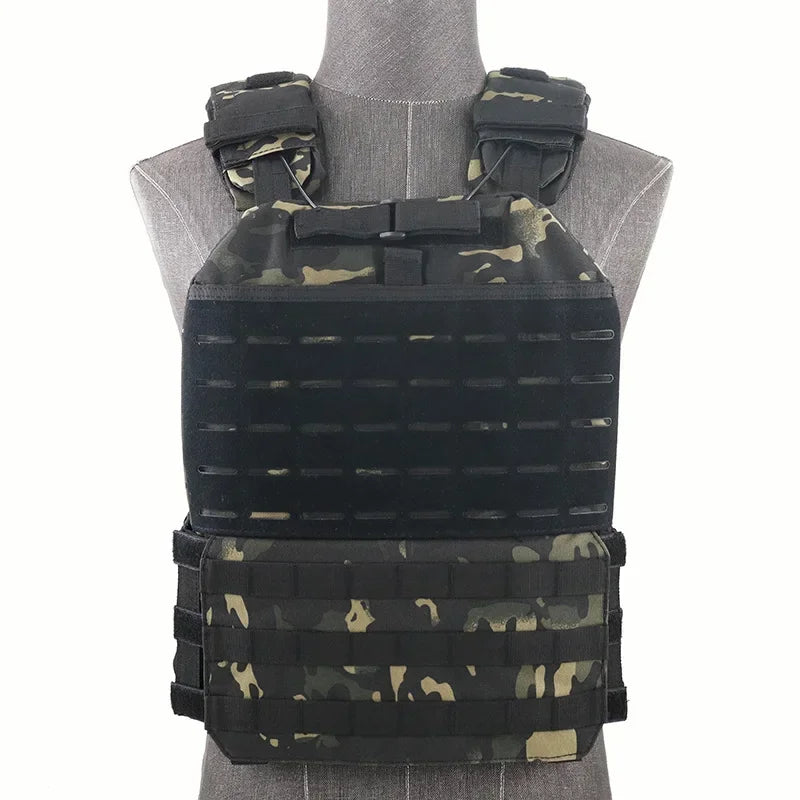 Tactical Adjustable Vest Hunting Airsoft Molle Waistcoat Hiking Assault Plate Carrier Vest Hunting Protect Outdoor Equipment