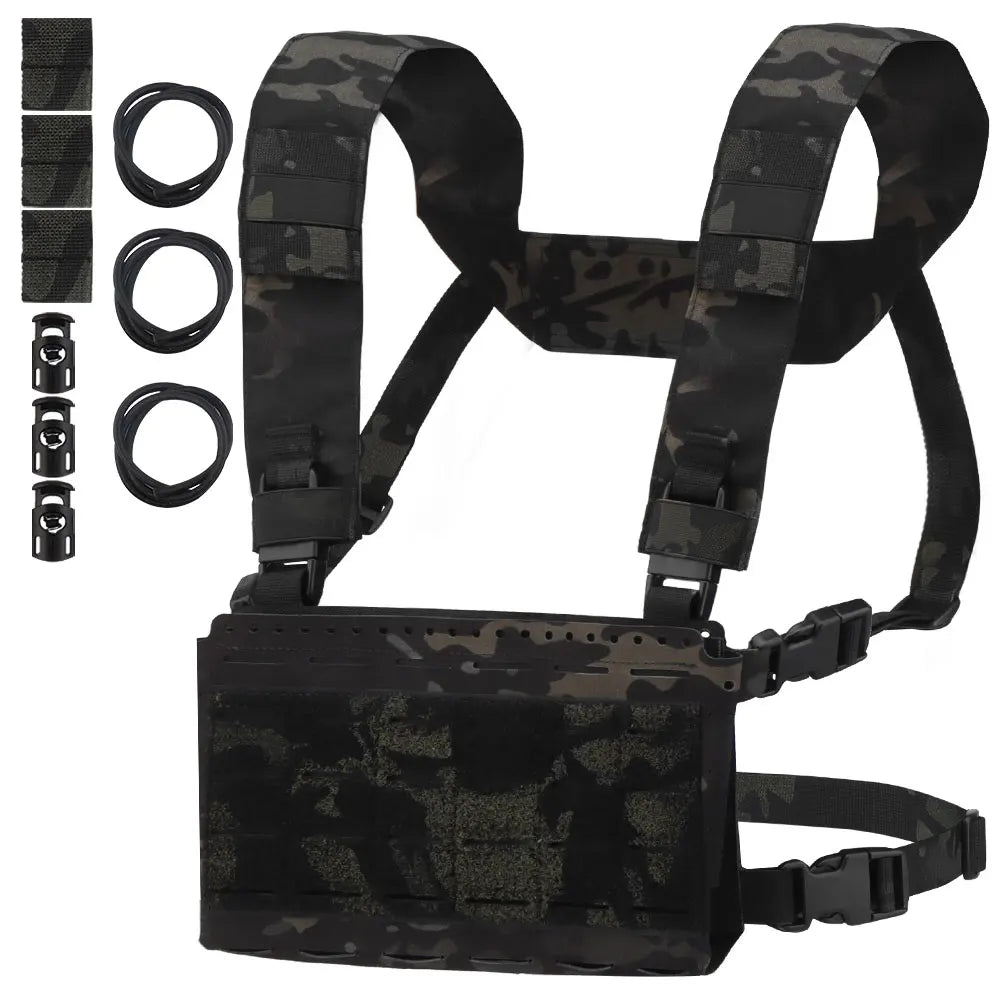Tactical Chest Rig MK5 Micro Fight Chassis MKV Fit 5.56 M4 AR15 Mag Pouch Adjustable MOLLE Airsoft Hunting Vest Chest Rig Gear