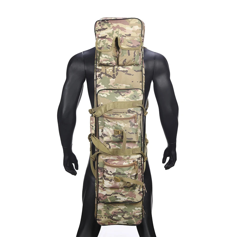 ouble layer large capacity outdoor multifunctional backpack with three gear small bag, travel sports fishing bag