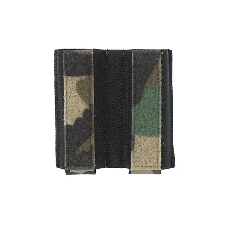 Built-In Elastic Inseert 9mm Double Magazine Pouch Bag Turnover- Double Pistol AIRSOFT 9MM MAG Tactical Vest Dope Chest Hanging