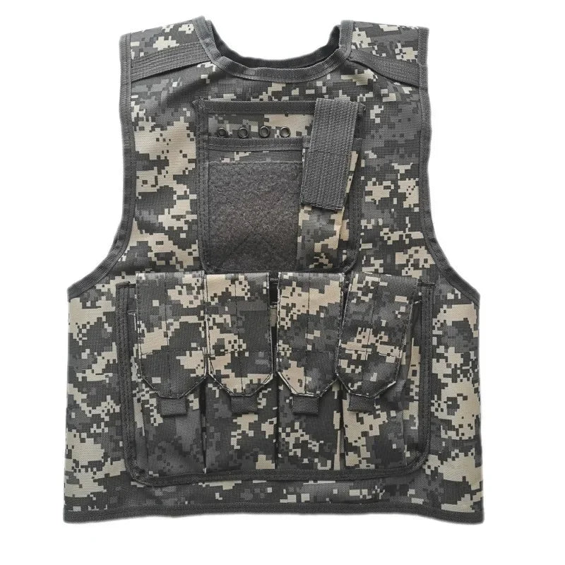 Kids Boys Tactical Vest Camouflage Bulletproof Combat Armor Tops Special Forces Hunting Uniform Military Outdoor Equipment