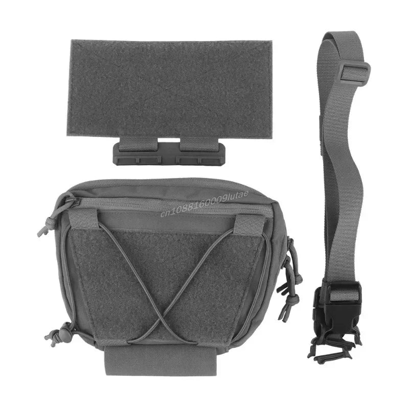 The Raid Pouch Tactical Plate Carrier Hanging Sub Abdominal Drop Bag Shoulder Pack Airsoft Hunting Belly IFAK Organizer Pocket