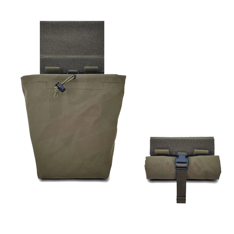 Tactical Dump Pouch Multicam Airsoft EDC Molle Foldable Pouch Gear Lower Hanging Recycling Storage Magazine Abdominal Bag