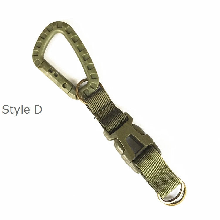 Tactical Gear Keychain Clip Nylon Belt Key Chain Key Holder Quick Release Buckle Key Ring Molle Bag Attachments Hooks