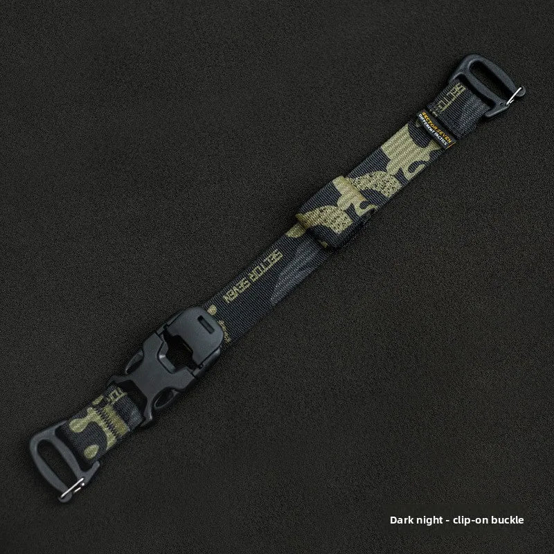 MOLLE Compression Straps with Buckle Clips, Reinforced Tie-Down for Sleeping Bags & Camera Mounts, for Tactical Backpacks.