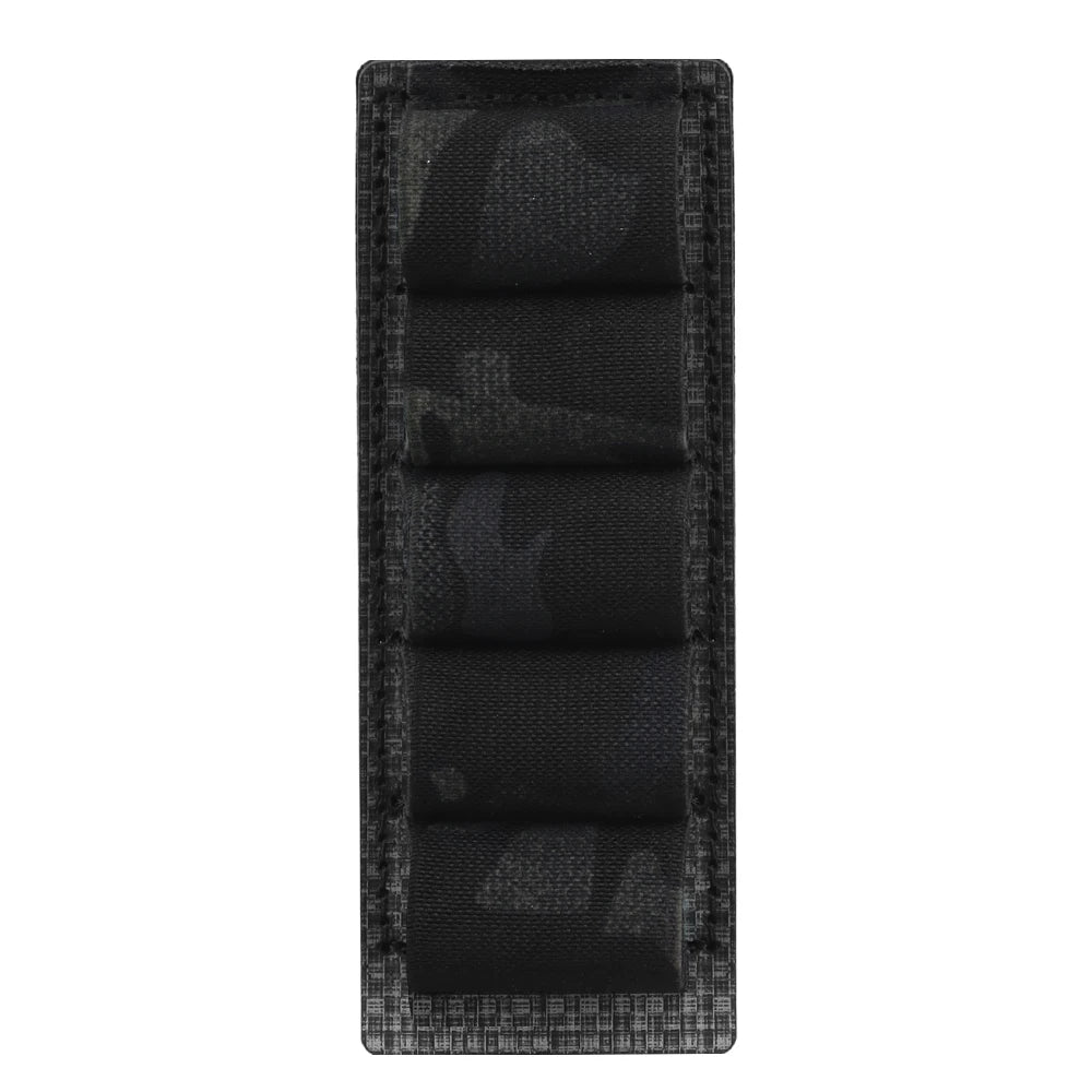 Tactical Elastic 5 Gauge Shell Holder MOLLE Shotshell Hanging Panel Magazine Pouch Paintball Airsoft Hunting Gear