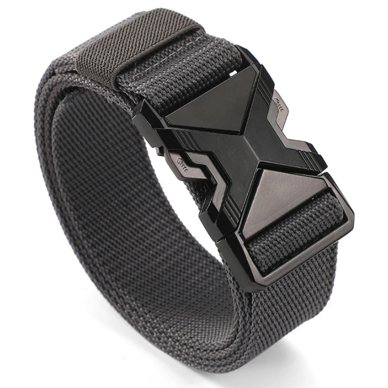 New 1pc The New Men's 125cm Buckle Belt Nylon Braided Lightweight Breathable Daily Commuter Men's Belt