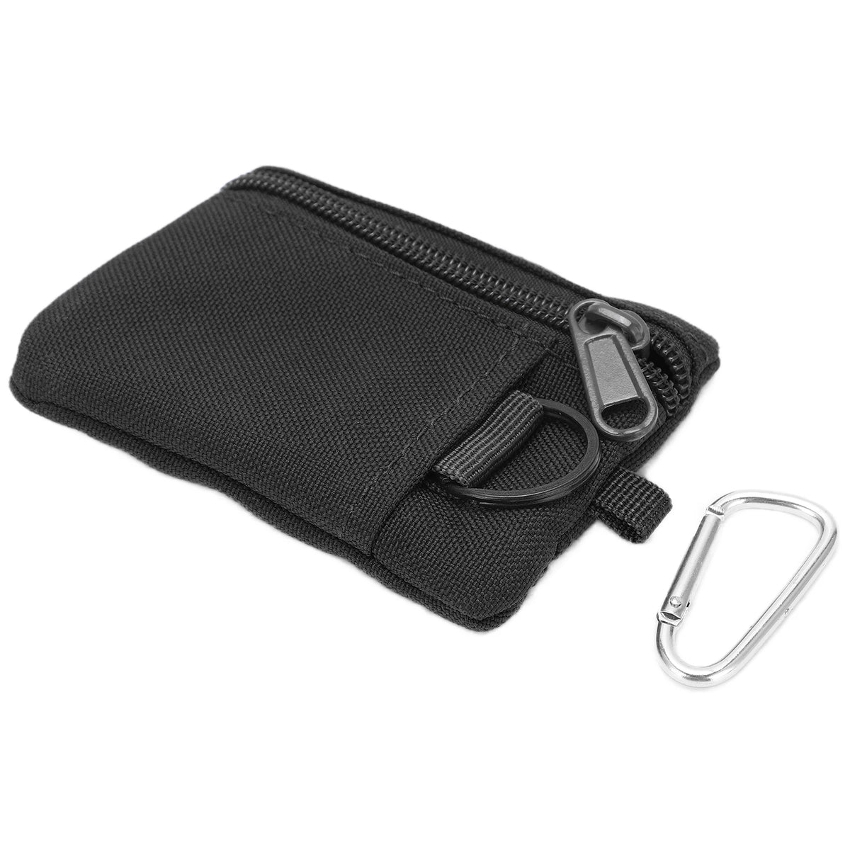 Outdoor EDC Molle Pouch Wallet Mini Portable Key Card Case EDC Pouch Bag Purse with Carabiner