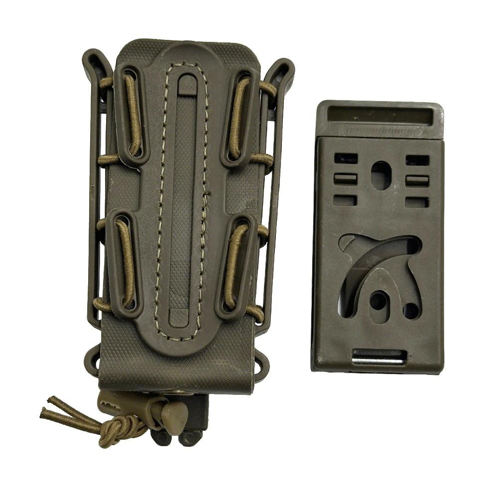Hunting 9mm Magazine Pouch Molle Scorpion Fast Mag Quick Release AR15 Mag Holster Case Box with Molle Waist Belt Clip