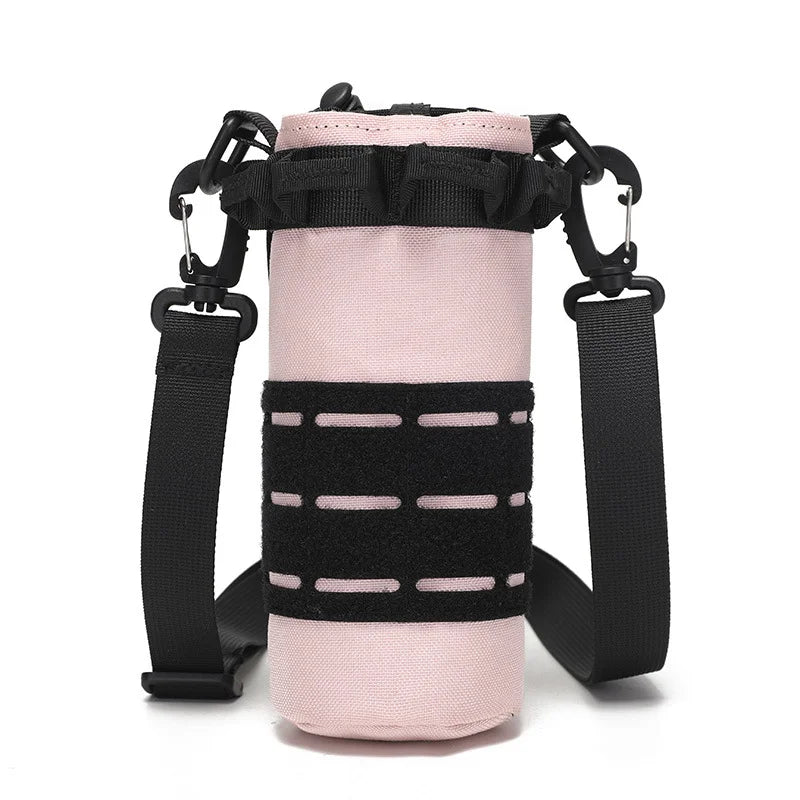 Tactical Molle Water Bottle Pouch Outdoor Sport Hydration Carrier Bag Nylon Travel Kettle Pack with Shoulder Strap