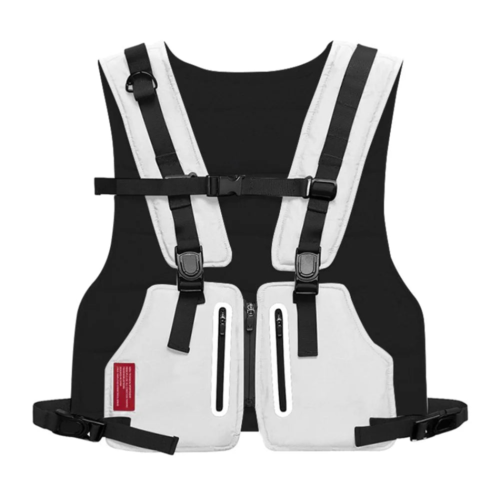 Multi-Function Tactical Vest,Outdoor Sports Fitness Men Protective Tops With Pockets,Running Vest For Camping Fishing Sleeveless