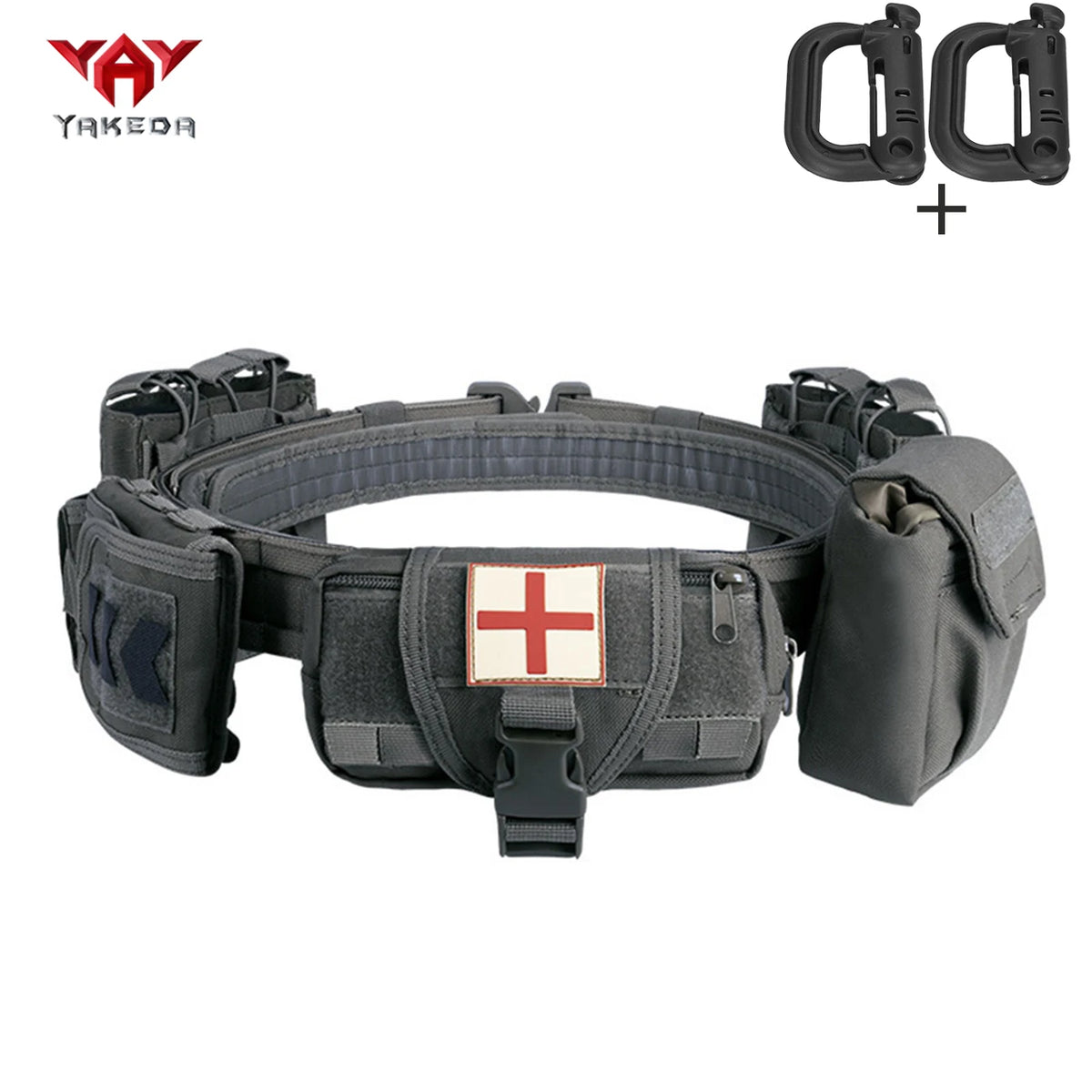 YAKEDA modular detachable recombination belt with quick release buckle waist belt MOLLE expansion gift D-shaped buckle