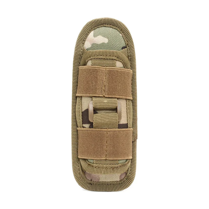 Tactical Flashlight Pouch Belt Torch Bag Durable Hunting Lighting Accessory Survival Kits 360 Degree Holster Rotary Torch Case