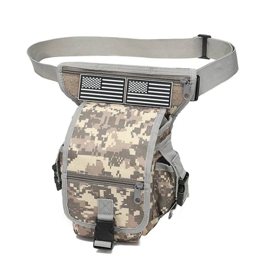 Outdoor multifunctional leg bag, quick detachable waist bag, partitioned storage, smooth zipper design