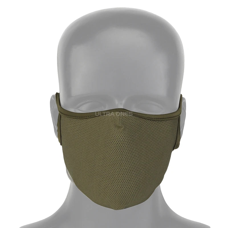 Tactical Shooting Mask with Silicone Outdoor Breathable Elastic Soft Masks Riding Hiking Hunting Sports Half Face Mask M/L Size