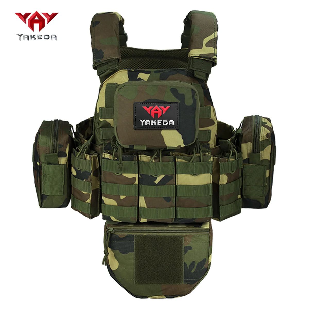 YAKEDA The eight-piece hunting vest has multiple storage bags and is suitable for hunting training and other scenarios