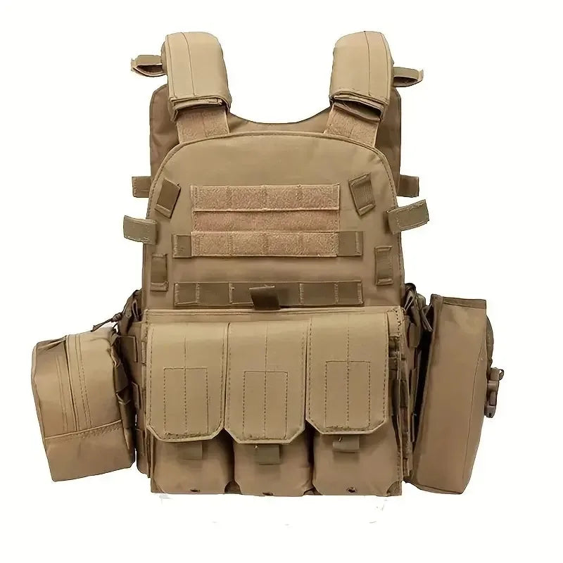 6094 Military Tactical Vest Molle Vest Body Armor Combat Army CS Gear Hunting Plate Carrier Airsoft Accessories Wargame Pouch
