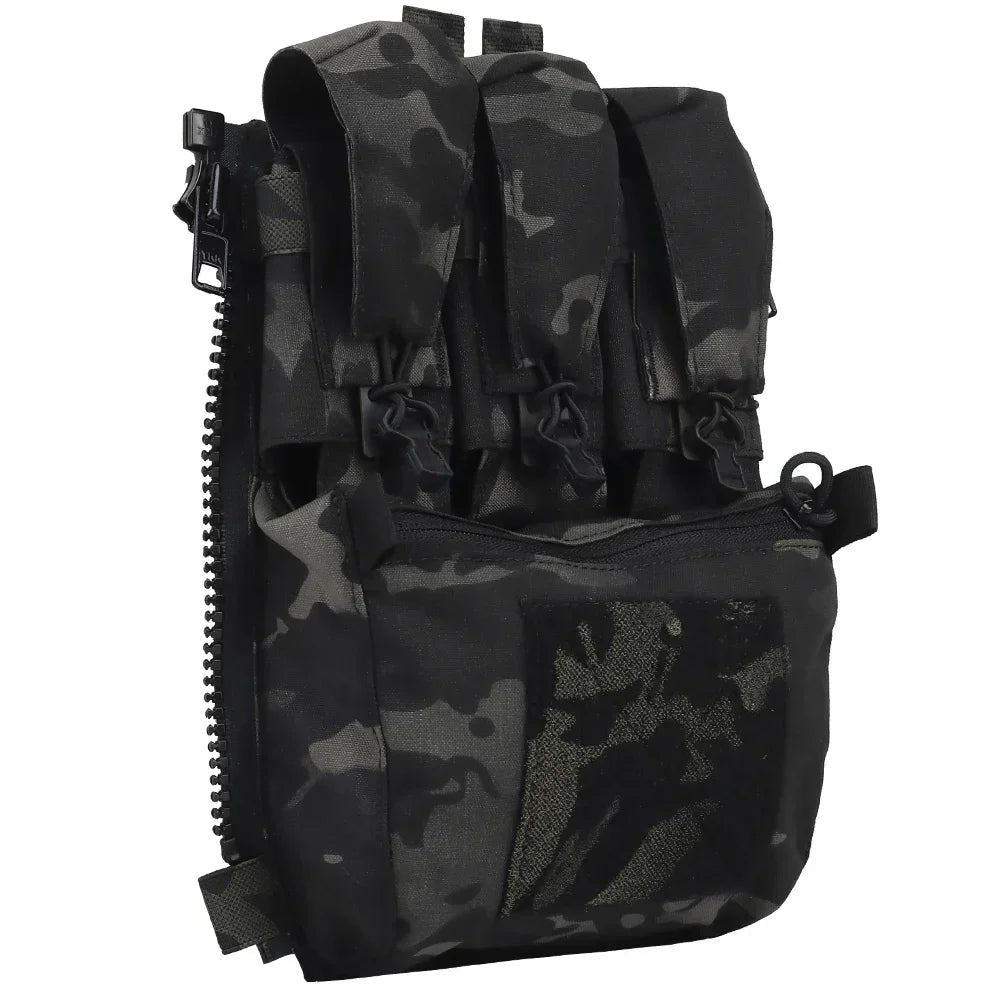 Tactical Multi purpose Bag Tactical Vest for FRO Style V5 Vest Back Panel Double Pouch Zip On Backpack Hunting Hiking