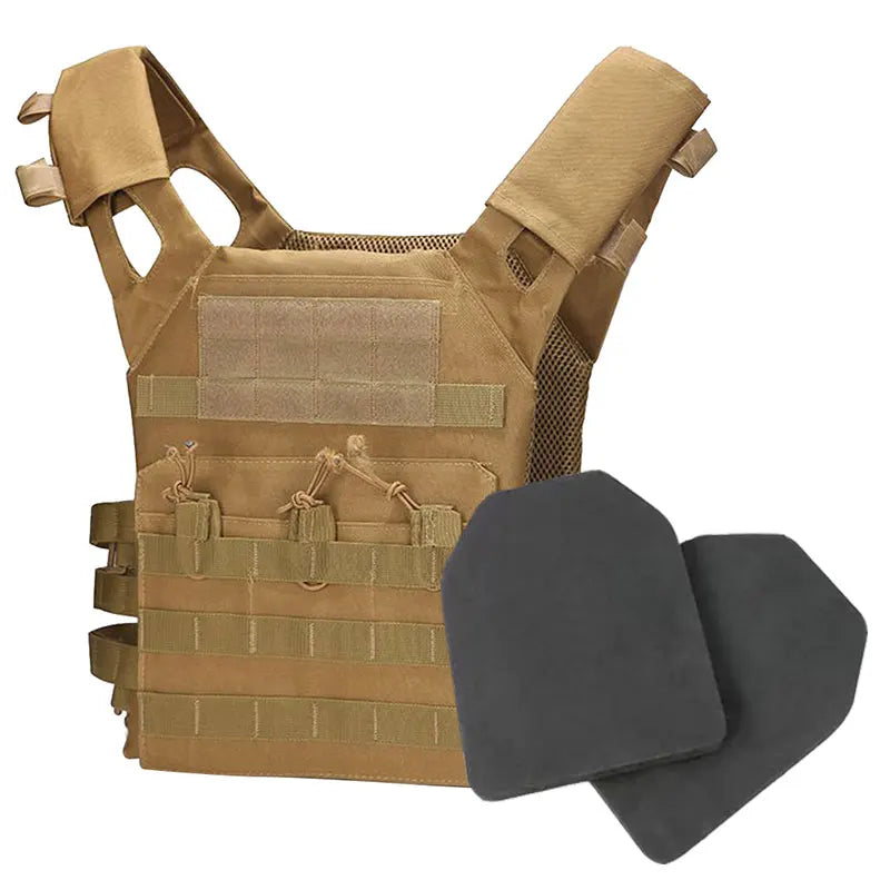 JPC Lightweight Tactical Vest With 2 Pieces EVA Foam Board Outdoor CS Game Jungle Security Equipment Wearing Hunting Vest
