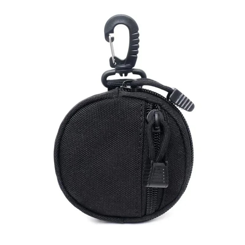 1000D New Outdoor Casual Men Coin Wallet Portable Mini Money Coin Pouch Keys Holder Waist Bag Round Small Case Zipper Wallet