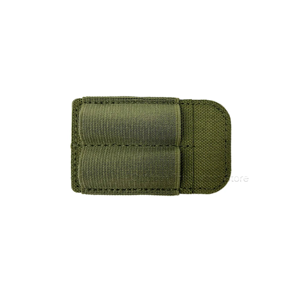 Tactical Patch 2-Round Holder Adhesive Ammo Shell Holder Hook Loop Patch Hunting Rifles M4 Bullet Pouch Hunting Accessories