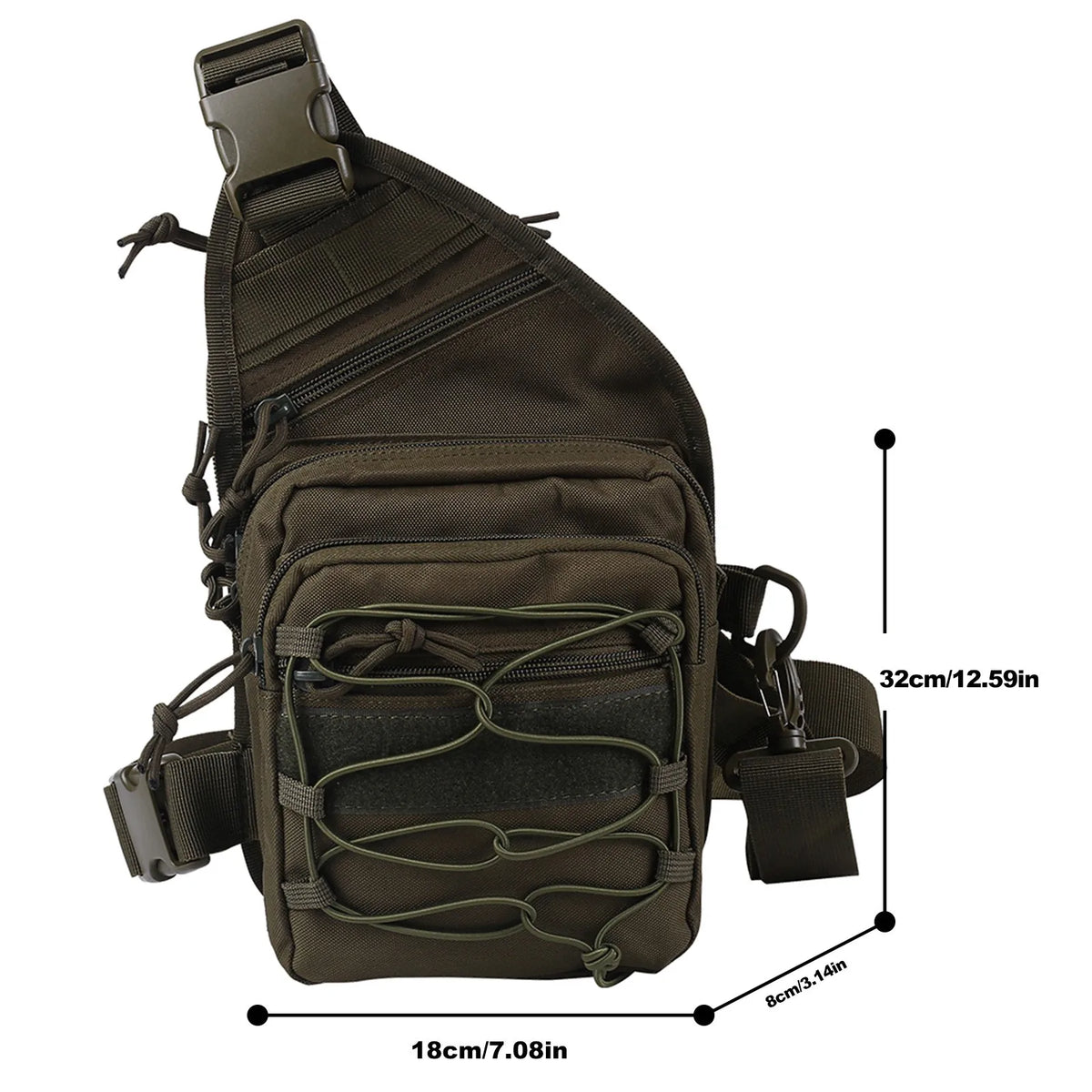 900D Nylon Tactical Sling & Leg Bag Quick Release Buckle Hook&Loop Panel Concealed Carry Handgun Holster For Shooting Hunting