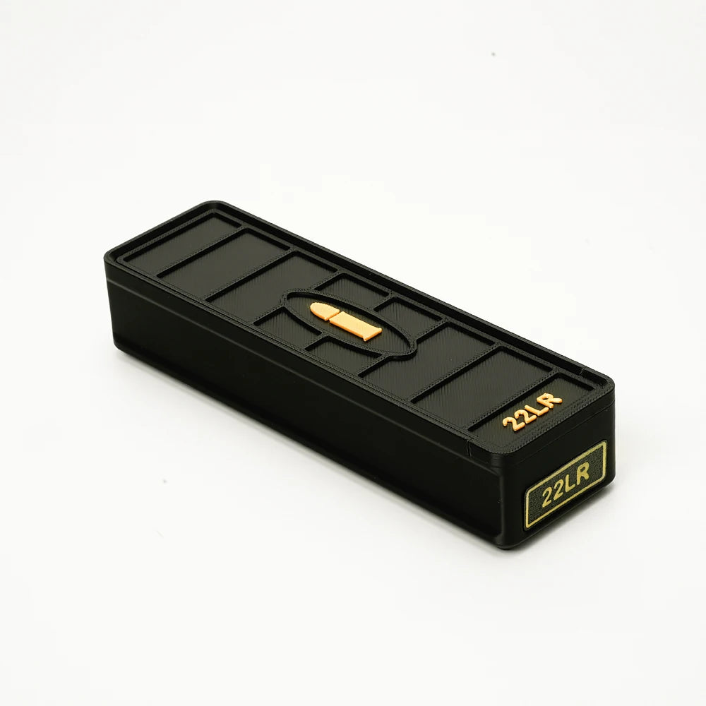 .22LR Ammo Storage Box 50/100 Round Two Ammo Capacity Storage Box 3D Printed Plastic Material