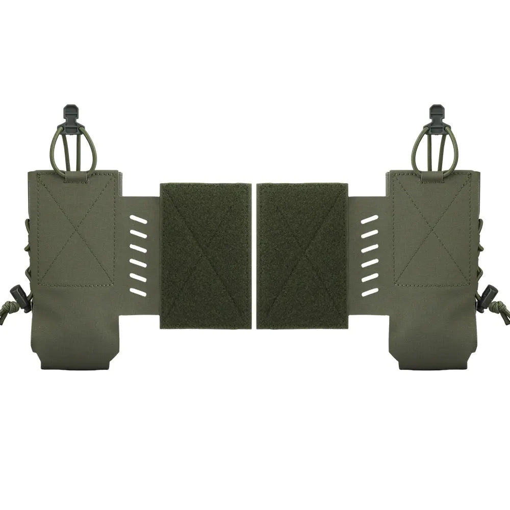 2PCS Radio Pouch Shock Cord Retension Chest Rig Side Bag Hanging Side Bag Expands Walkie Talkie Storage for AN/PRC-148/152/163