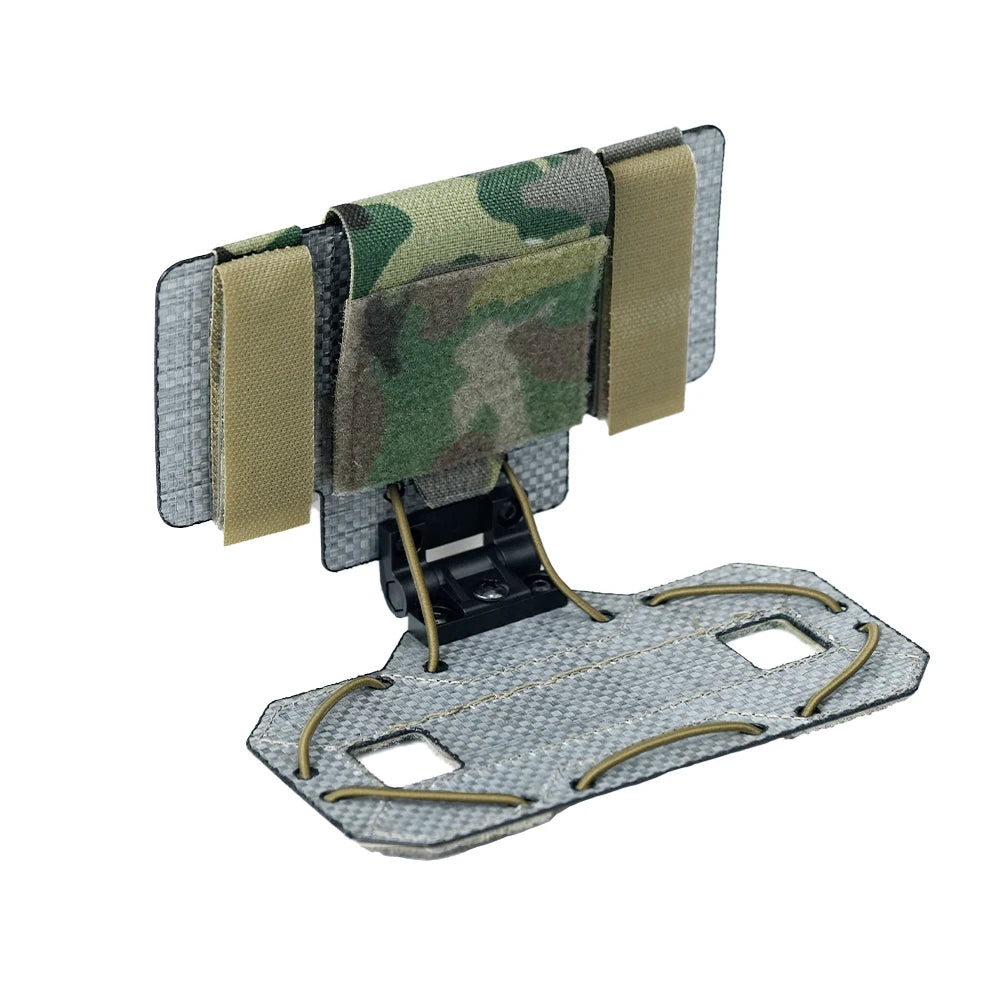 BOOIU MOLLE Foldable Navigation Board Airsoft Mobile Phone Holder Mount Airsoft Hunting Tactical Vest Chest Outdoor Gear