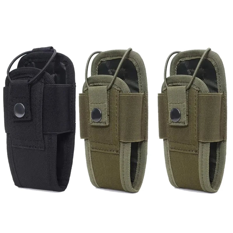 1-3pcs Nylon Pouch Tactical Radio Walkie Bag Holder Pocket Portable Interphone Holster Carry Bag Hunting Camping
