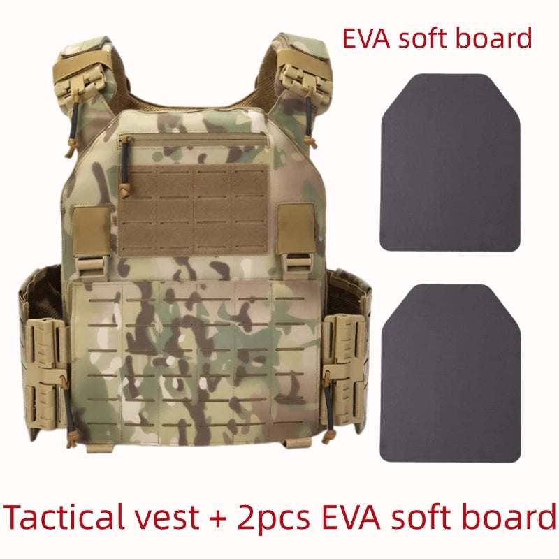 Men's Tactical Hunting Vest Breathable Lightweight Molle Vest Outdoor Camping Shooting Wargame Protective Gear