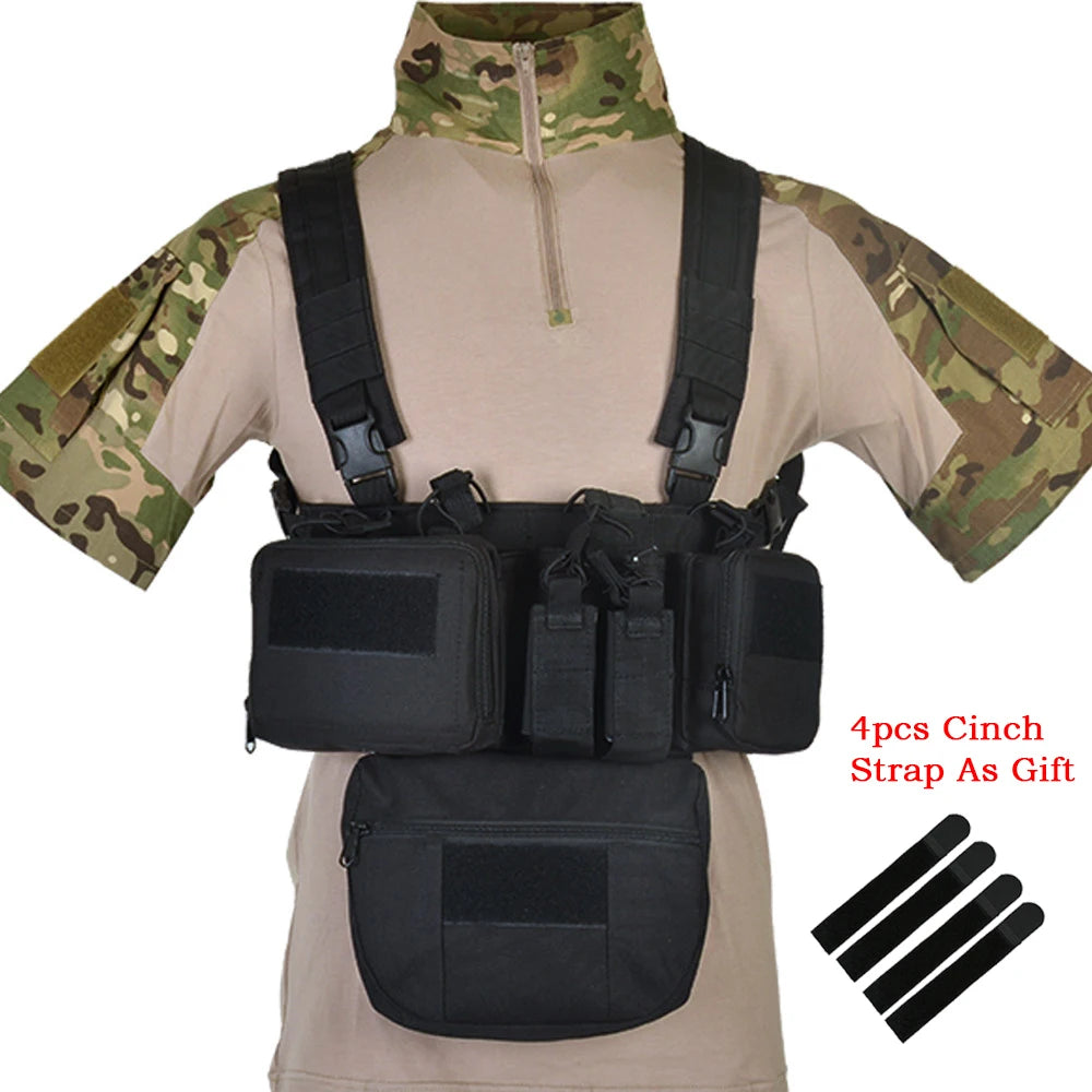 CS Match Wargame TCM Chest Rig Airsoft Tactical Vest Pack Magazine Pouch Holster Molle System Waist Men Nylon