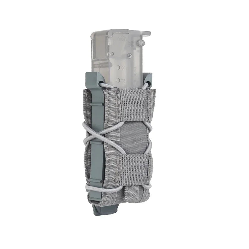 Tactical 9mm Single Magazine Bag Molle Pistol Mag Waist Bag Outdoor Hiking Hunting Flashlight Holder EDC Knife Holster