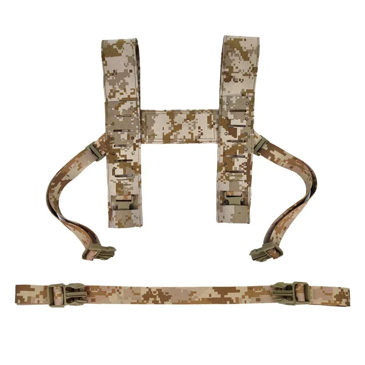 Airsoft Chest Rig SS Fat Strap Mk4 Tactical vest H-harness Belt gear MK5 34A Chest Hanger Multicam Laser Cut Shoulder Strap