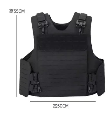 Black Laser Quick Release Tactical Vest CS Quick Release Vest Molle Anti Stab Protective Training Suit