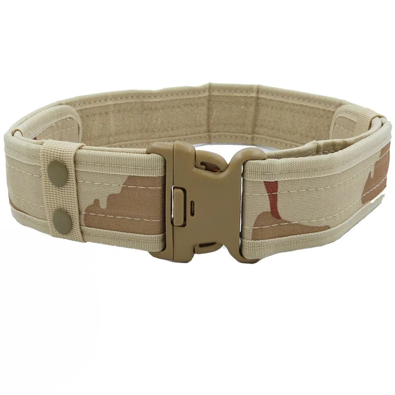 Adjustable Tactical Waistband Canvas Combat Sport Belt Outdoor Hunting Airsoft Equipment Duty Waist Support