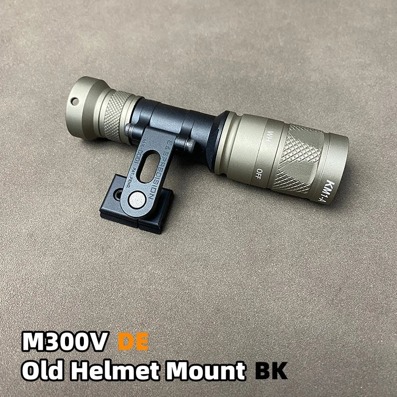 SOTAC Tactical SS MAX Helmet Light Mount with M300V M300B SF Flashlight for Helmet Rail