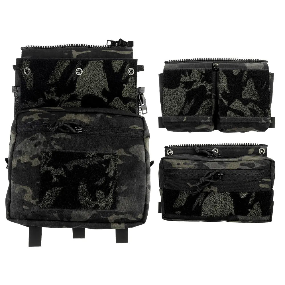 Tactical Panel Backpack Plate Carrier Expansion Pouch Bag Hunting Airsoft Vest Accessories for LV-119 Assault Vest Panel
