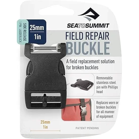 Sea to Summit 2 Pin Field Repair Side Release Buckle - Black, 20 mm