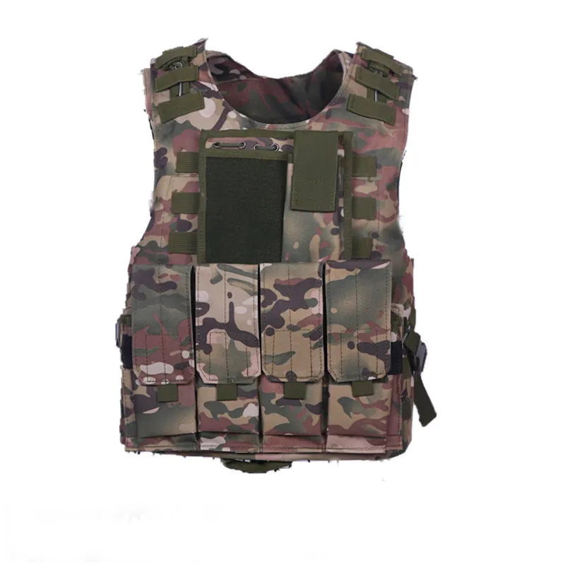 Tactical Hunting Camouflage Vest Combat Security Waistcoat Army CS Game Airsoft Assault Molle Vest Equipment Outdoor Clothing
