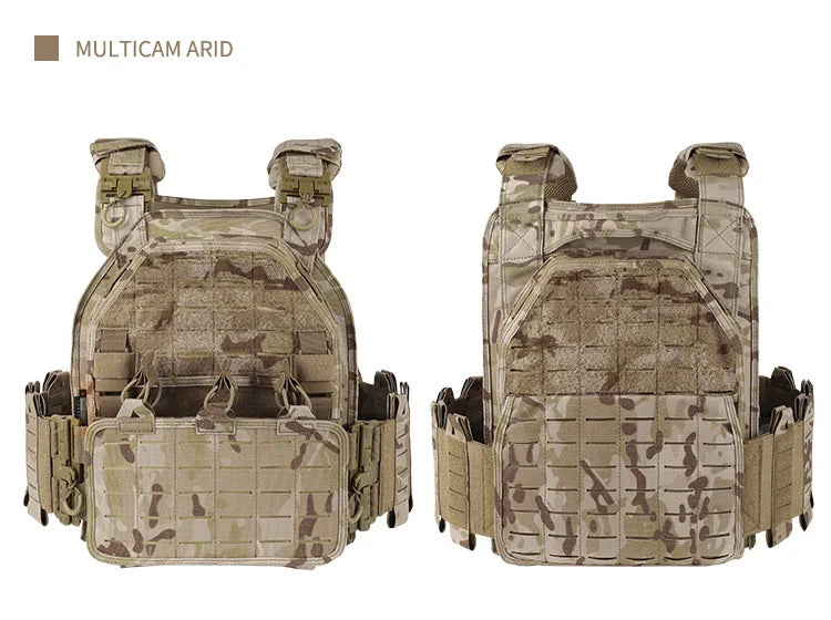 YAKEDA 6094 Plate Carrier Tactical Vest MOLLE Tactical Vest Outdoor Training Jacket 1000D Waterproof Wear Resistant