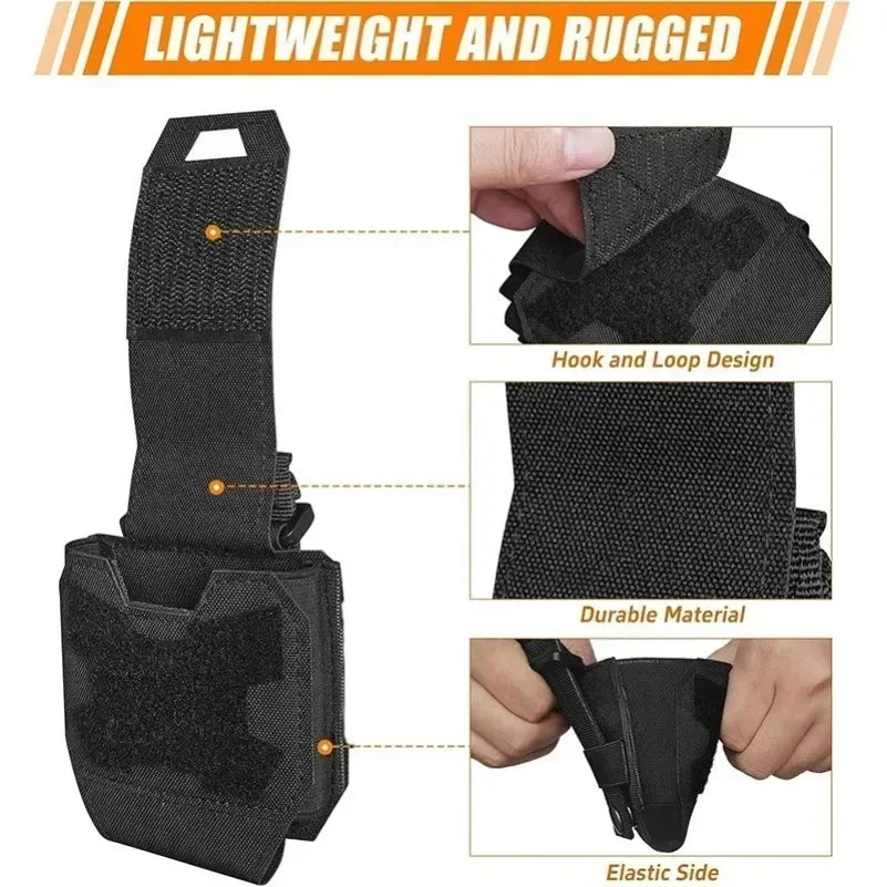 Quick Release Handcuffs Pouch Case Molle Shackles Holder Standard Universal Holster Plastic Clip External Waist Support Belt