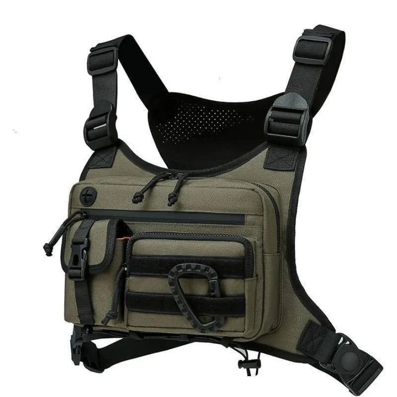 Outdoor Tactical Vest Multi-Functional Sports Vest Backpack Men's Tactical Chest Bag for Hunting Camping Traveling