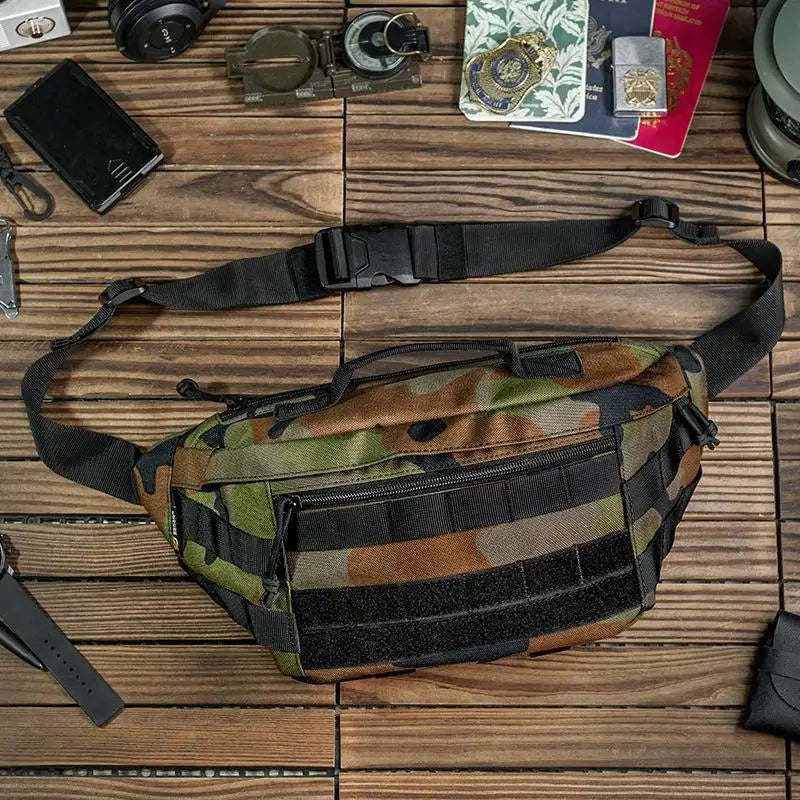 Tactical Crossbody Bag Outdoor Sport Cycling Large-capacity Waist Bag Waterproof Chest Pack Multi functional MOLLE Tool Bag