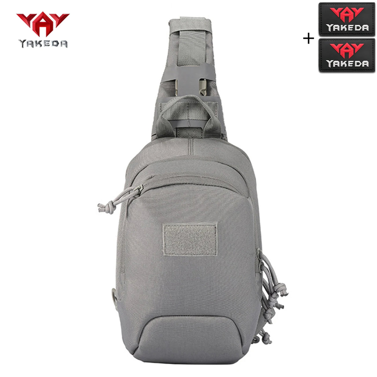 YAKEDA shoulder strap adjustable length single shoulder lightweight chest bag with multiple layers and double zippers design