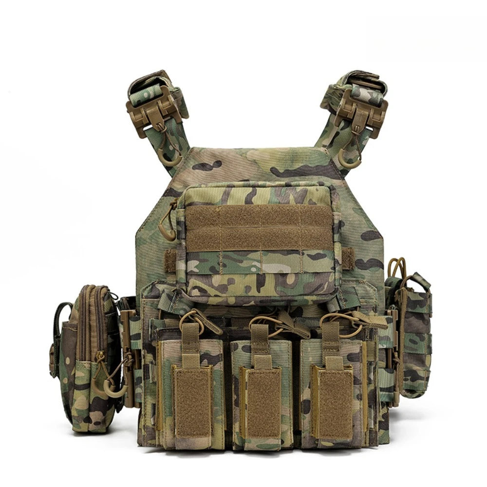 1000D JPC Tactical Vest with Pouches Modular MOLLE Plate Carrier Quick Release Outdoor Hunting Airsoft Vest Hunting Vest