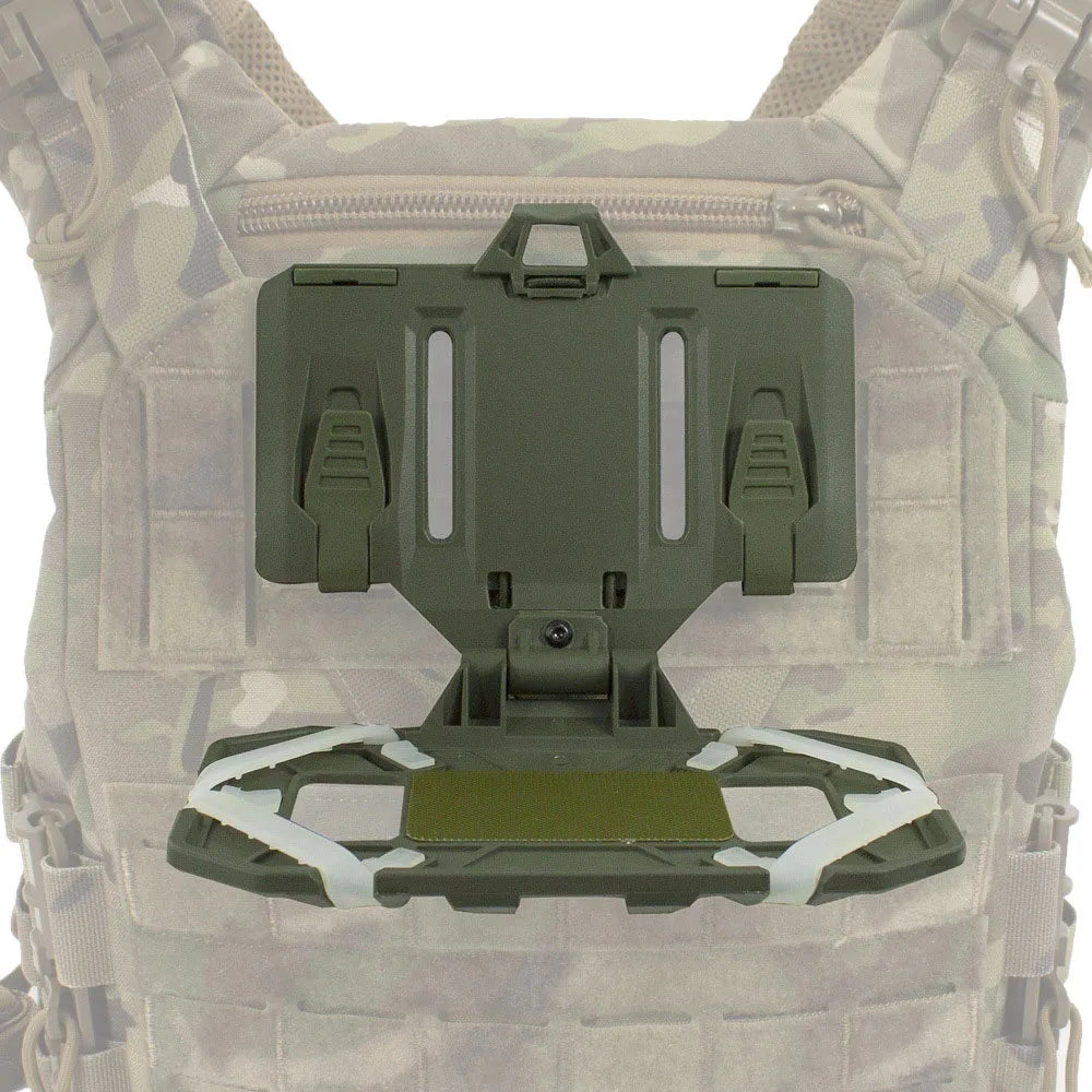 Tactical Vest Chest Phone Maps Navigation Holder Fit for MOLLE Plate Carrier Hunting Vest, Quick-Access Foldable Admin Panel