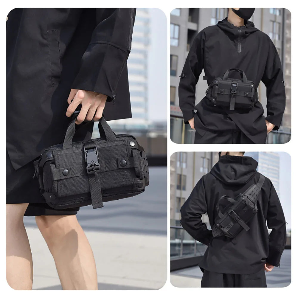 Tactical Waist Fanny Pack for Men Waterproof Crossbody Shoulder Sling Bag for Hiking Outdoor Climbing Fishing Camping