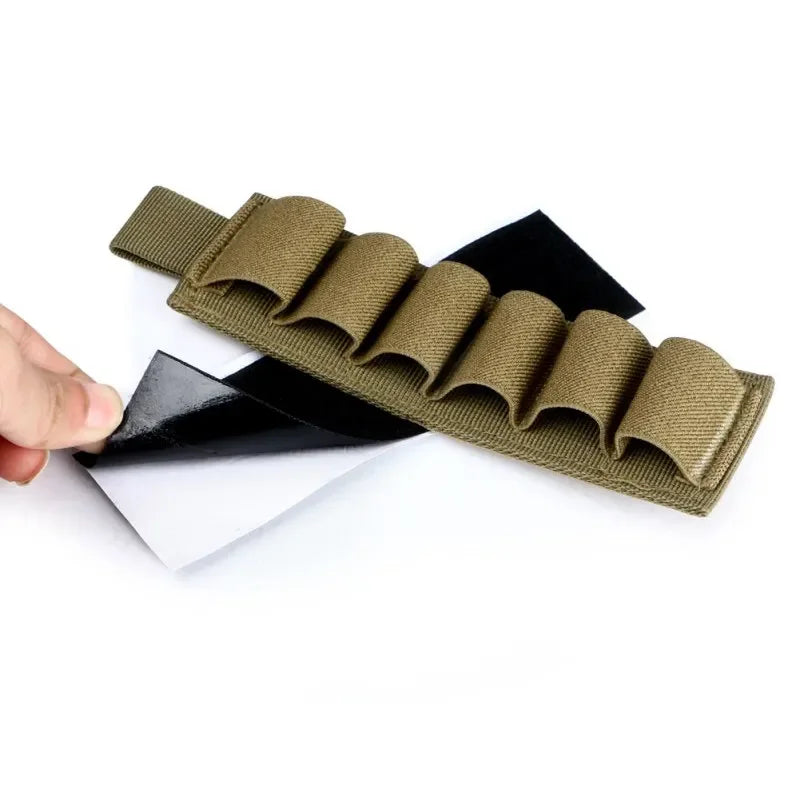6 Round Shotgun Buttstock Shell Holder 12GA Gun Ammo Pouch Rifle Stock Shotshell Bullet Case Hunting Accessories Bag